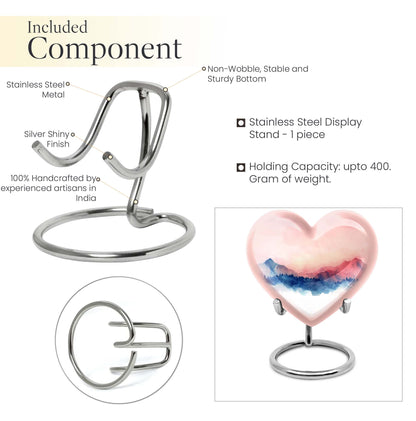  heart-shaped burial urn for adult human ashes