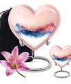 heart-shaped burial urn for adult human ashes