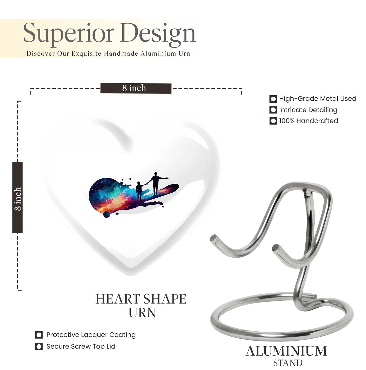 heart-shaped Father Urn