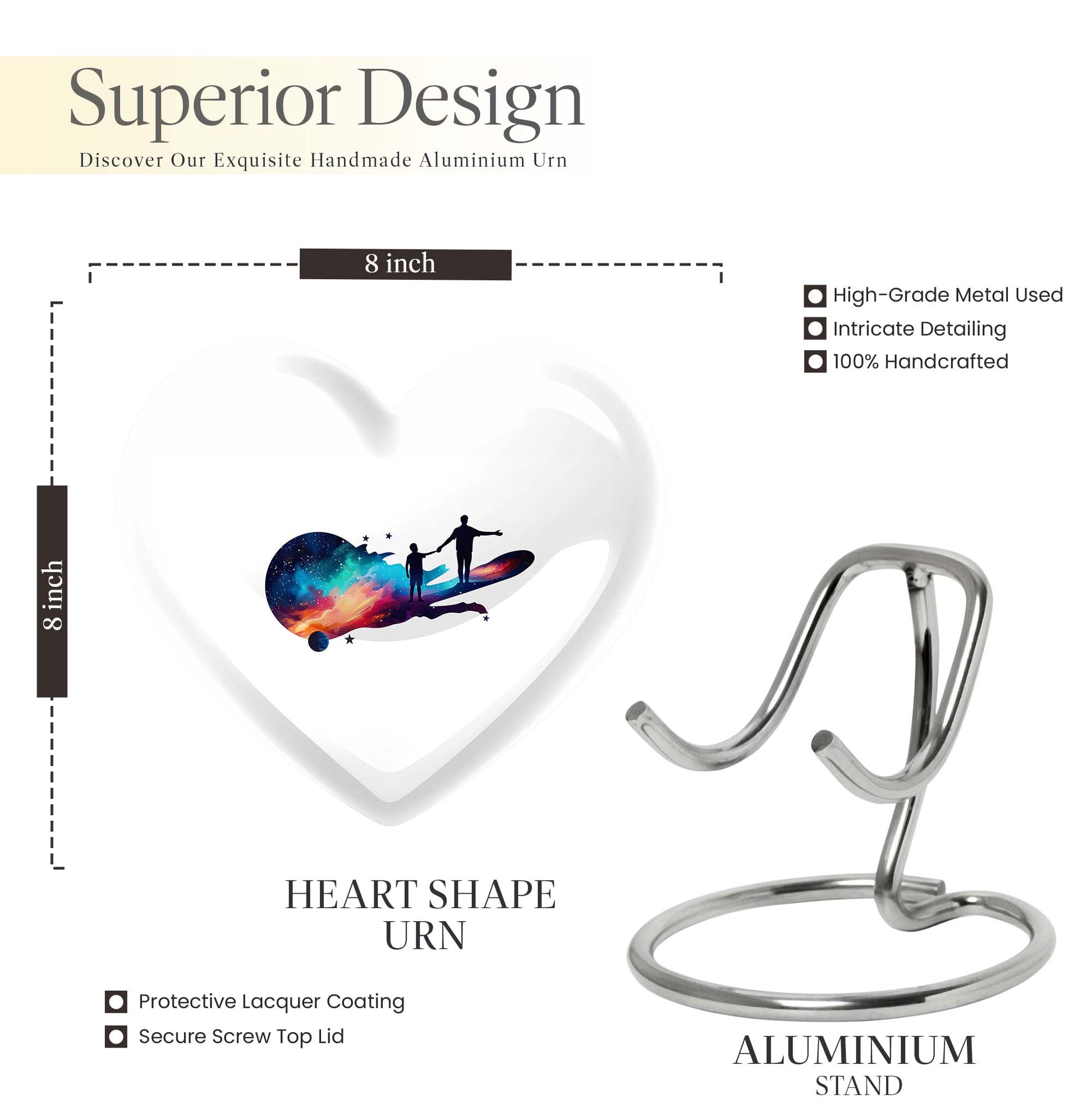 heart-shaped Father Urn