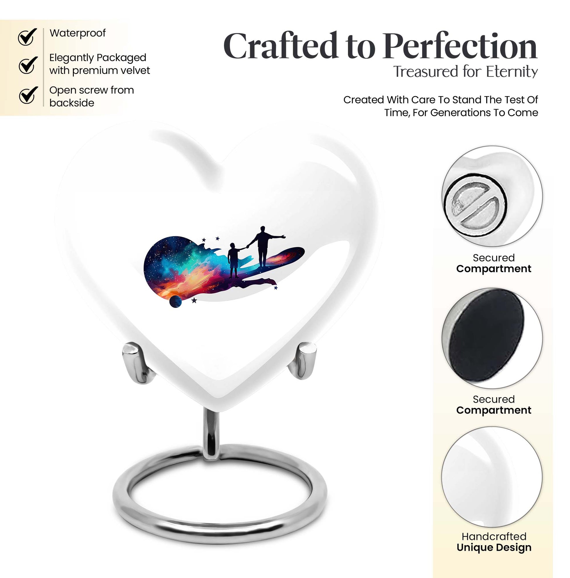 heart-shaped Father Urn