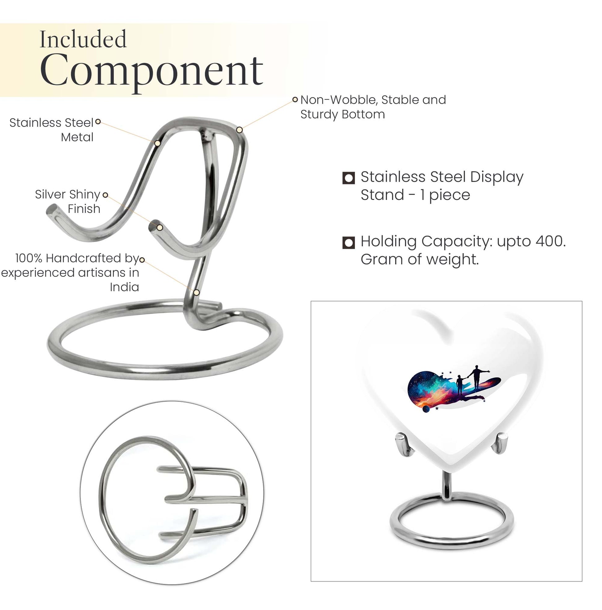 heart-shaped Father Urn