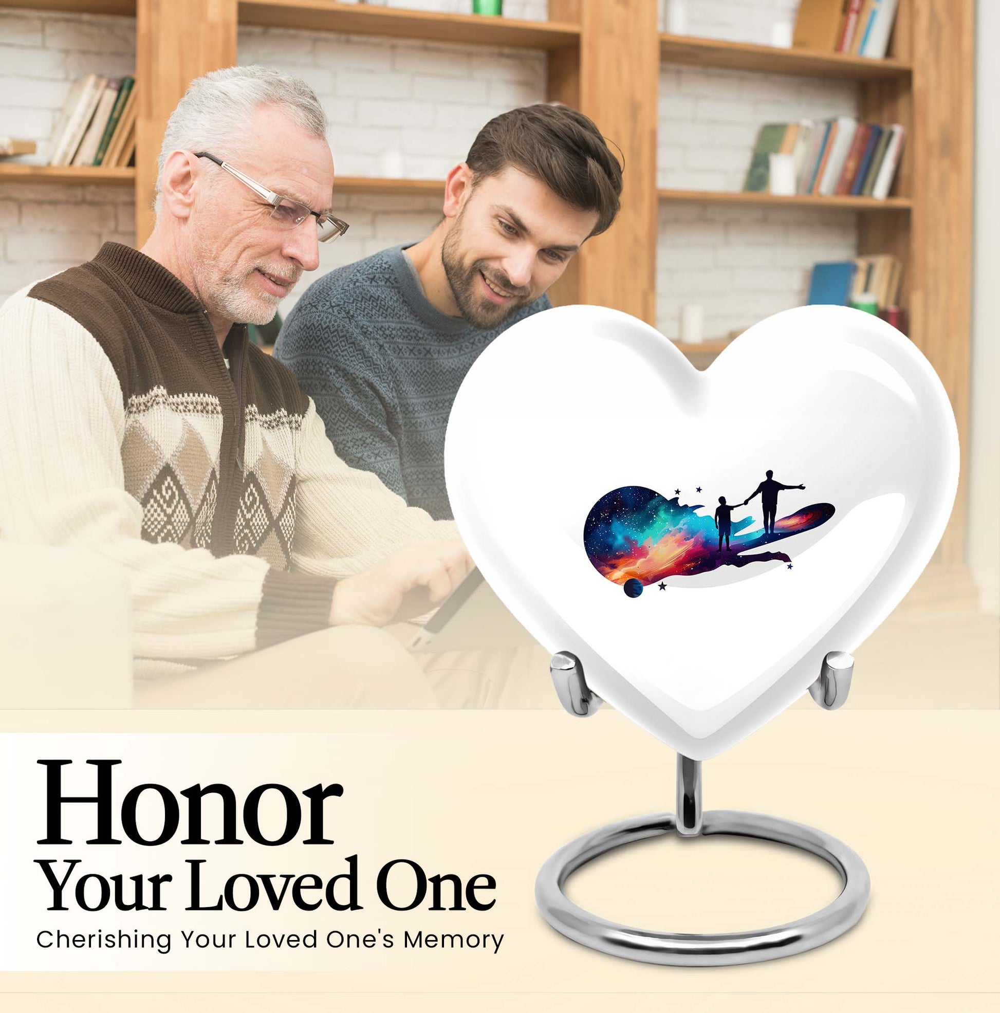 heart-shaped Father Urn