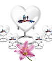 Customizable 10-inch heart urn