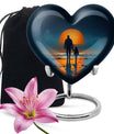 heart shaped cremation urn for father
