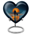 heart shaped cremation urn for father