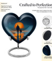 heart shaped cremation urn for father