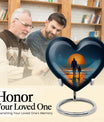 heart shaped cremation urn for father