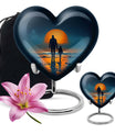 heart shaped cremation urn for father