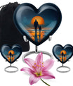 heart shaped cremation urn for father