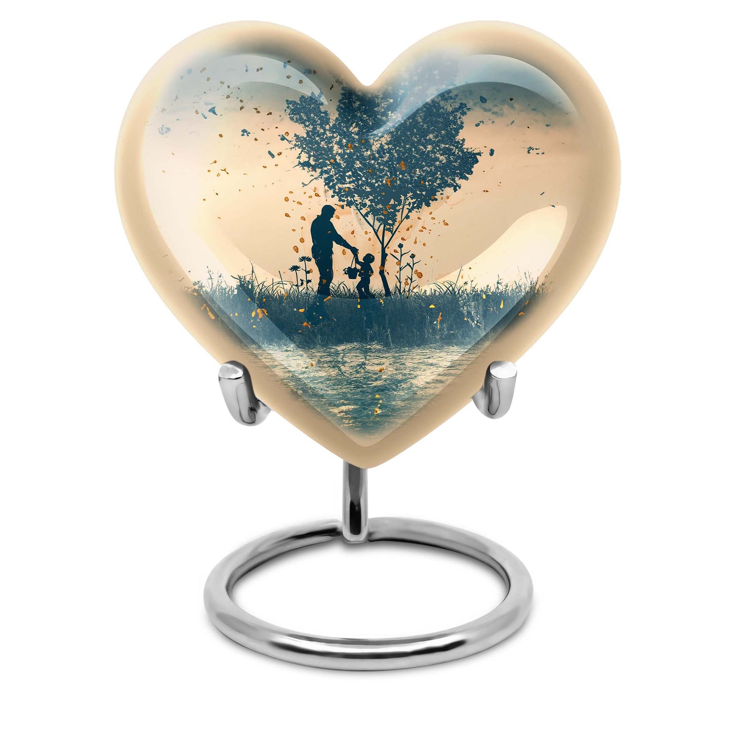 Personalized Father Keepsake Urn for Human Ashes - 10-inch, 200 cu in - Yatskia
