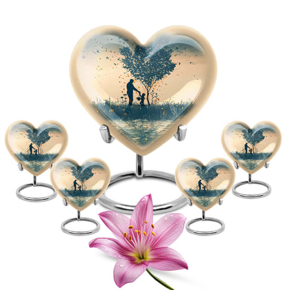 Personalized Father Keepsake Urn for Human Ashes - 10-inch, 200 cu in - Yatskia