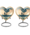 10-inch heart-designed father urn for men's cremation, customized memorial for adult male ashes
