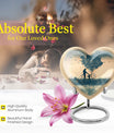 10-inch heart-designed father urn for men's cremation, customized memorial for adult male ashes