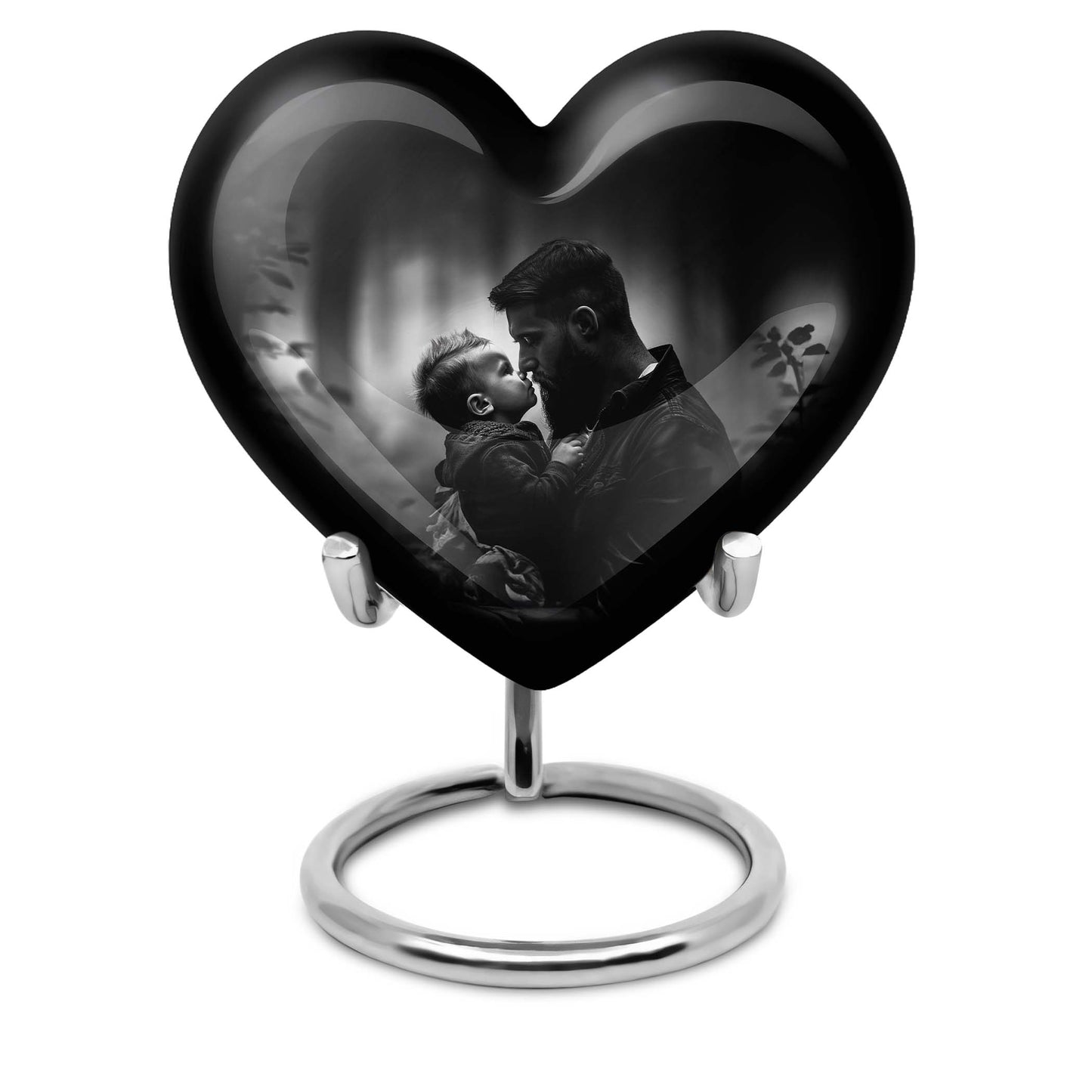 heart designed father urn