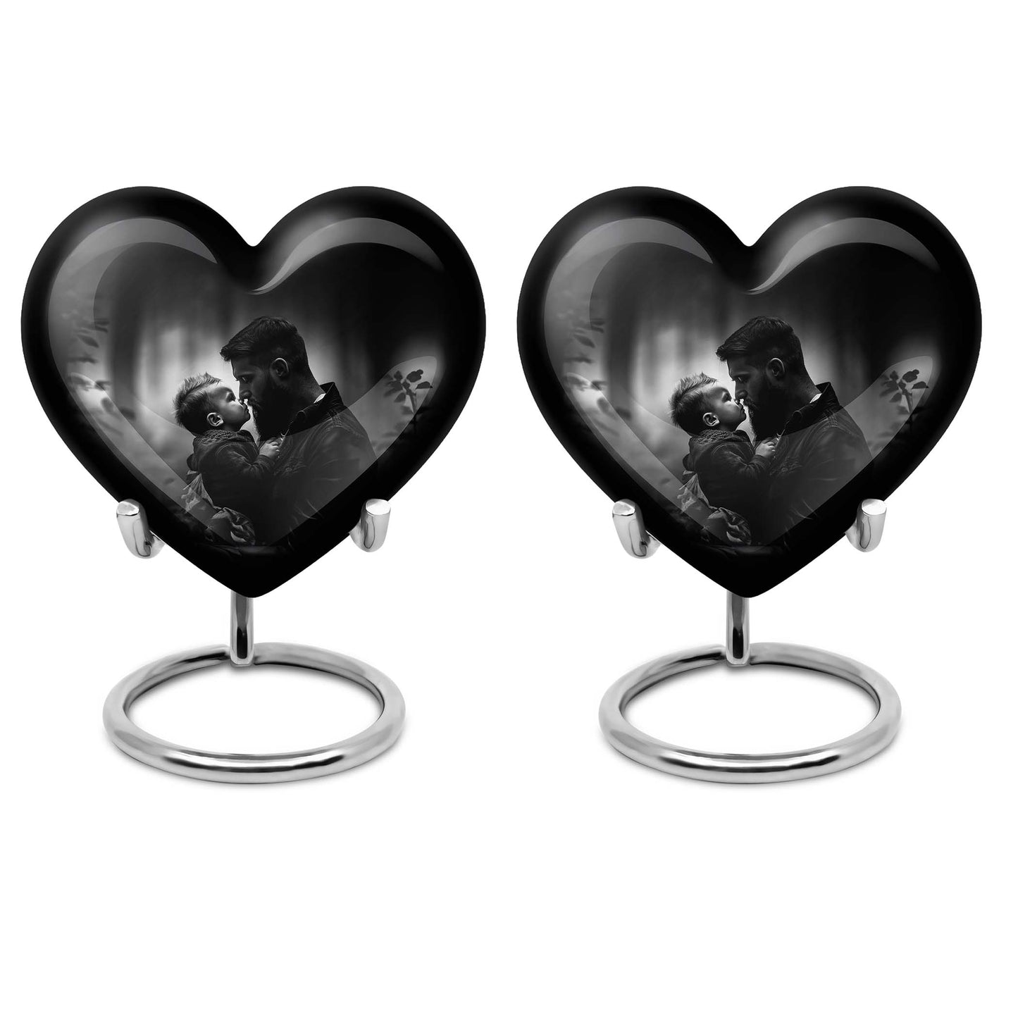 heart designed father urn