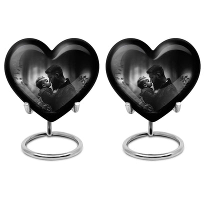 heart designed father urn