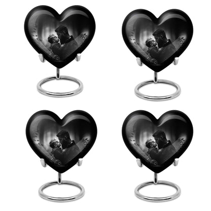 heart designed father urn