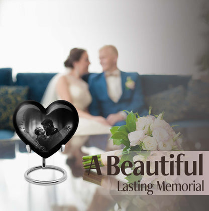 heart designed father urn