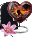 heart-shaped father urn