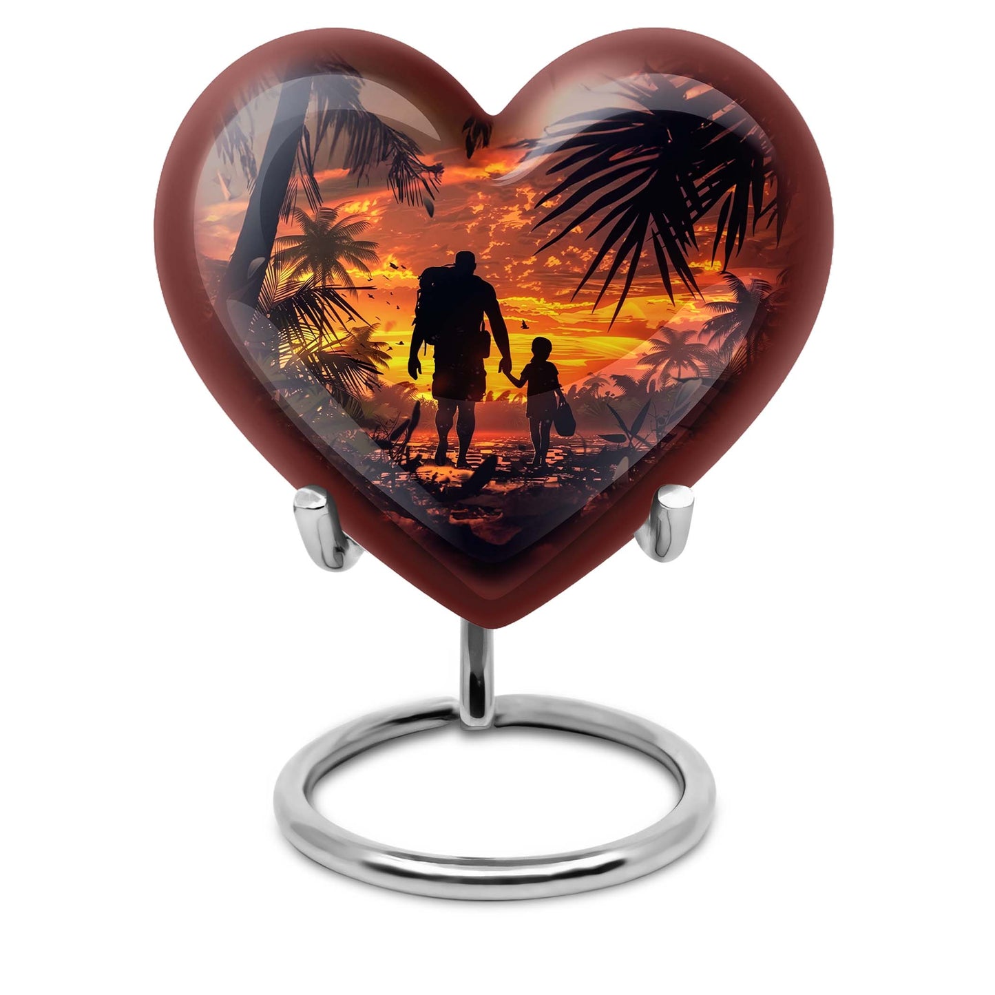heart-shaped father urn
