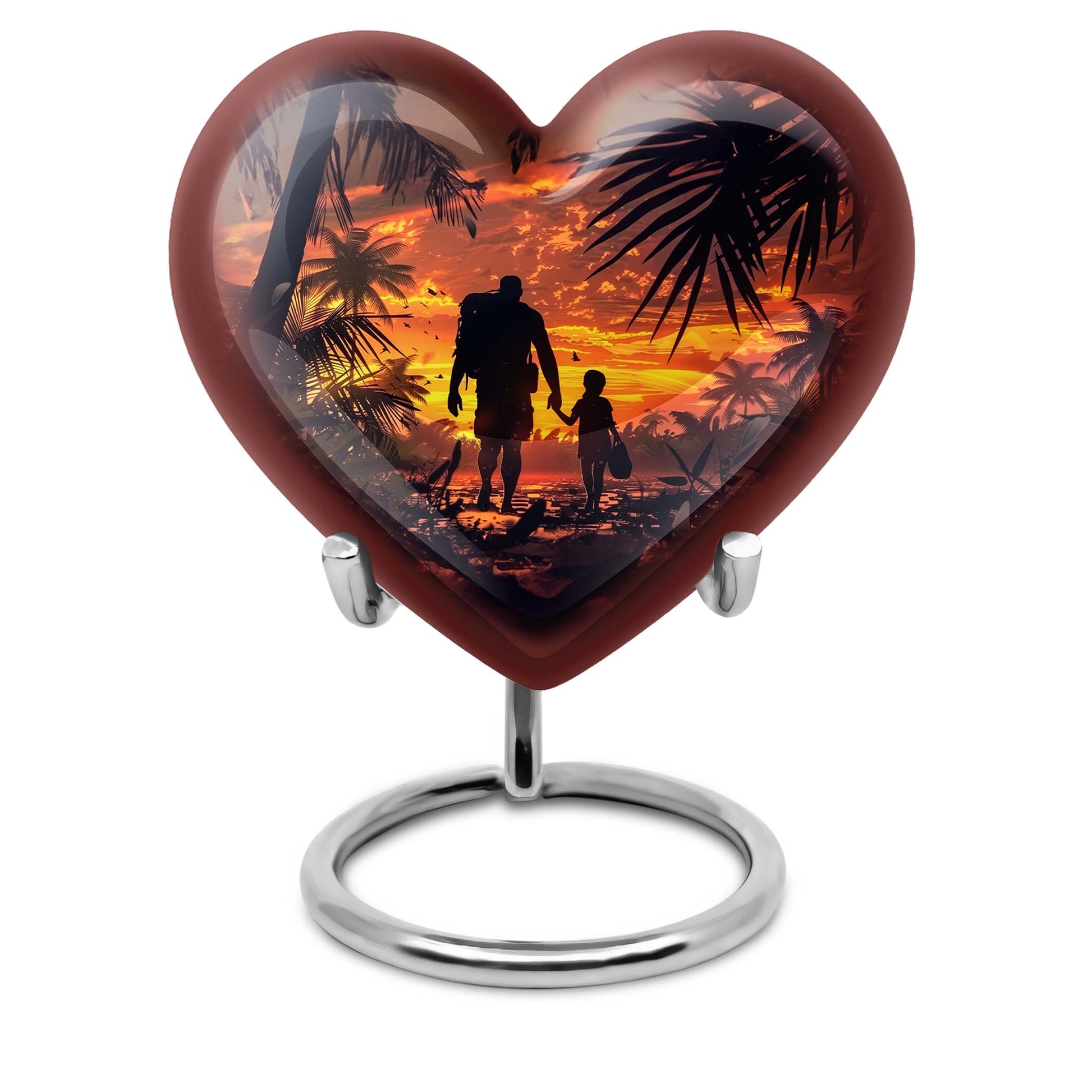 heart-shaped father urn
