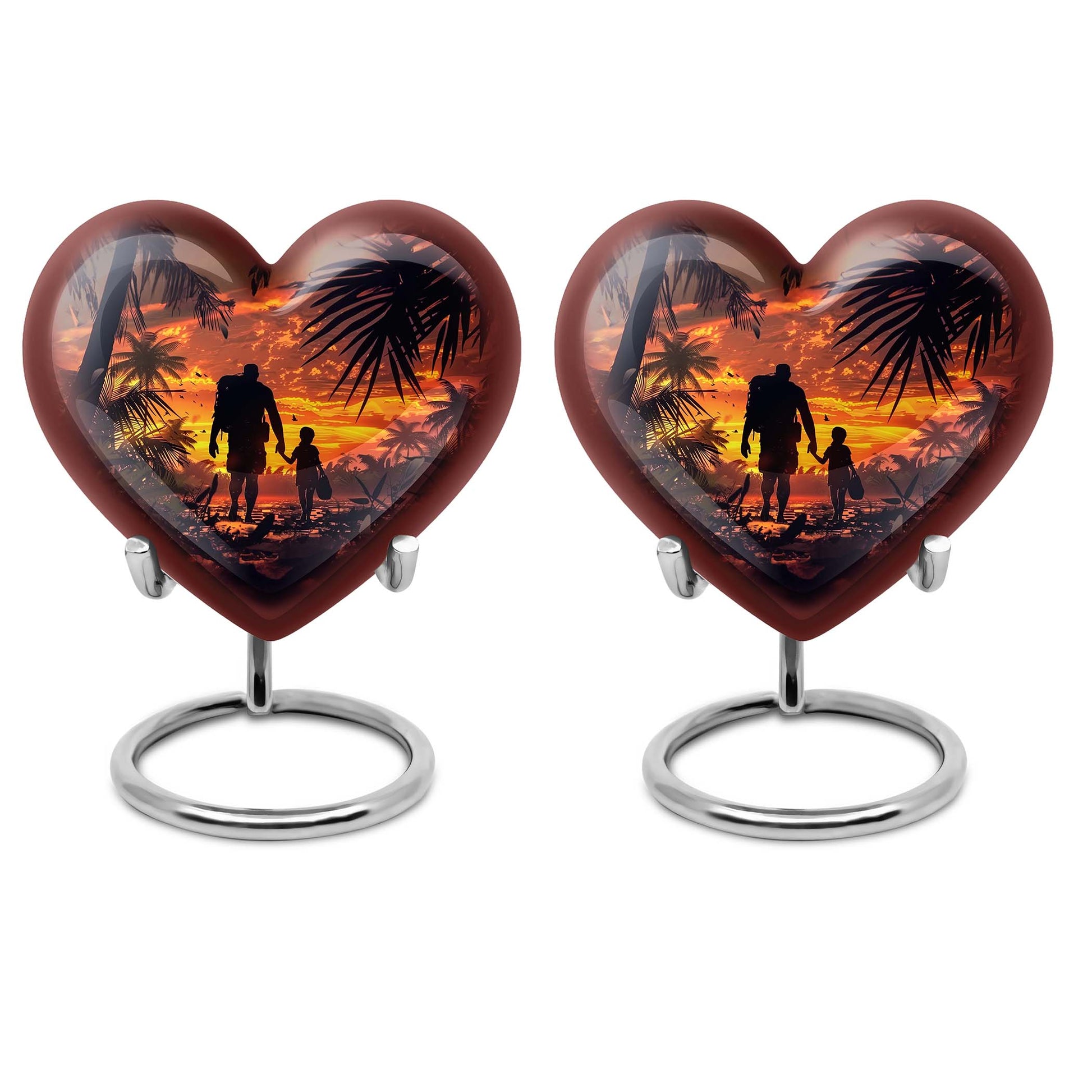 heart-shaped father urn