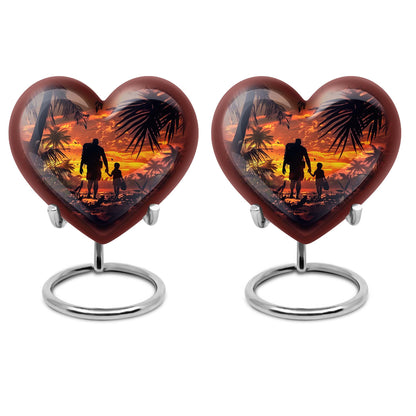 heart-shaped father urn