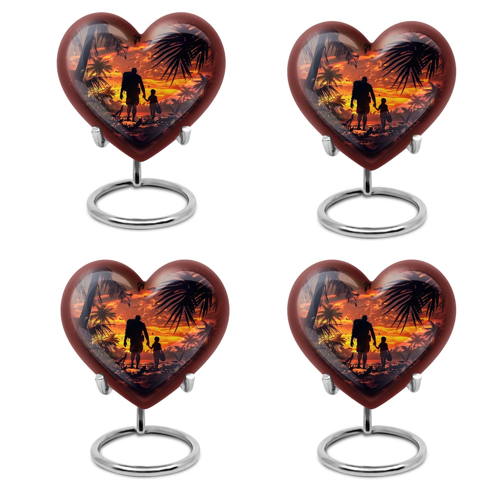heart-shaped father urn