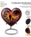 heart-shaped father urn