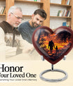 heart-shaped father urn
