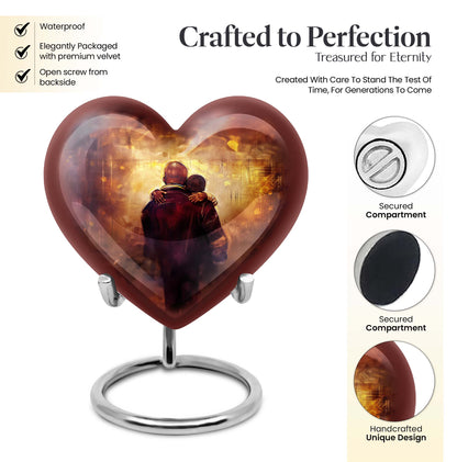 heart design father urn