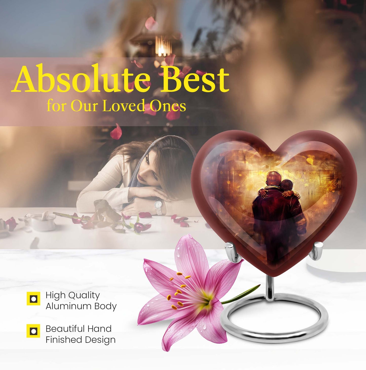 heart design father urn