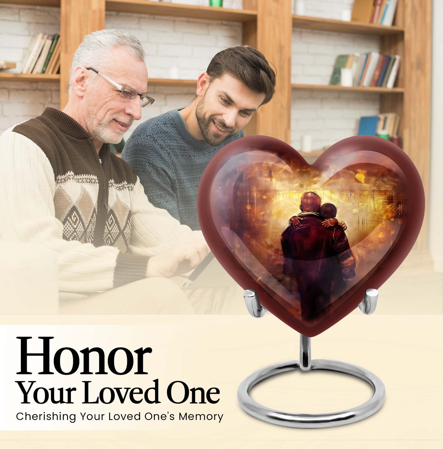 heart design father urn