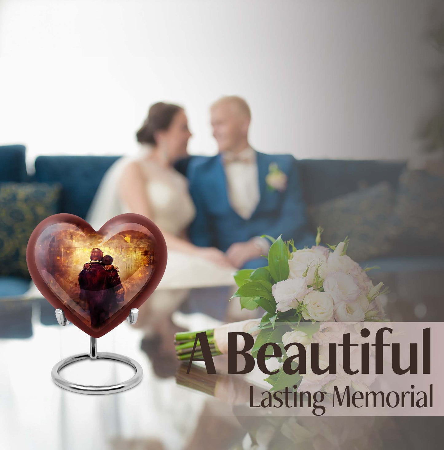 heart design father urn