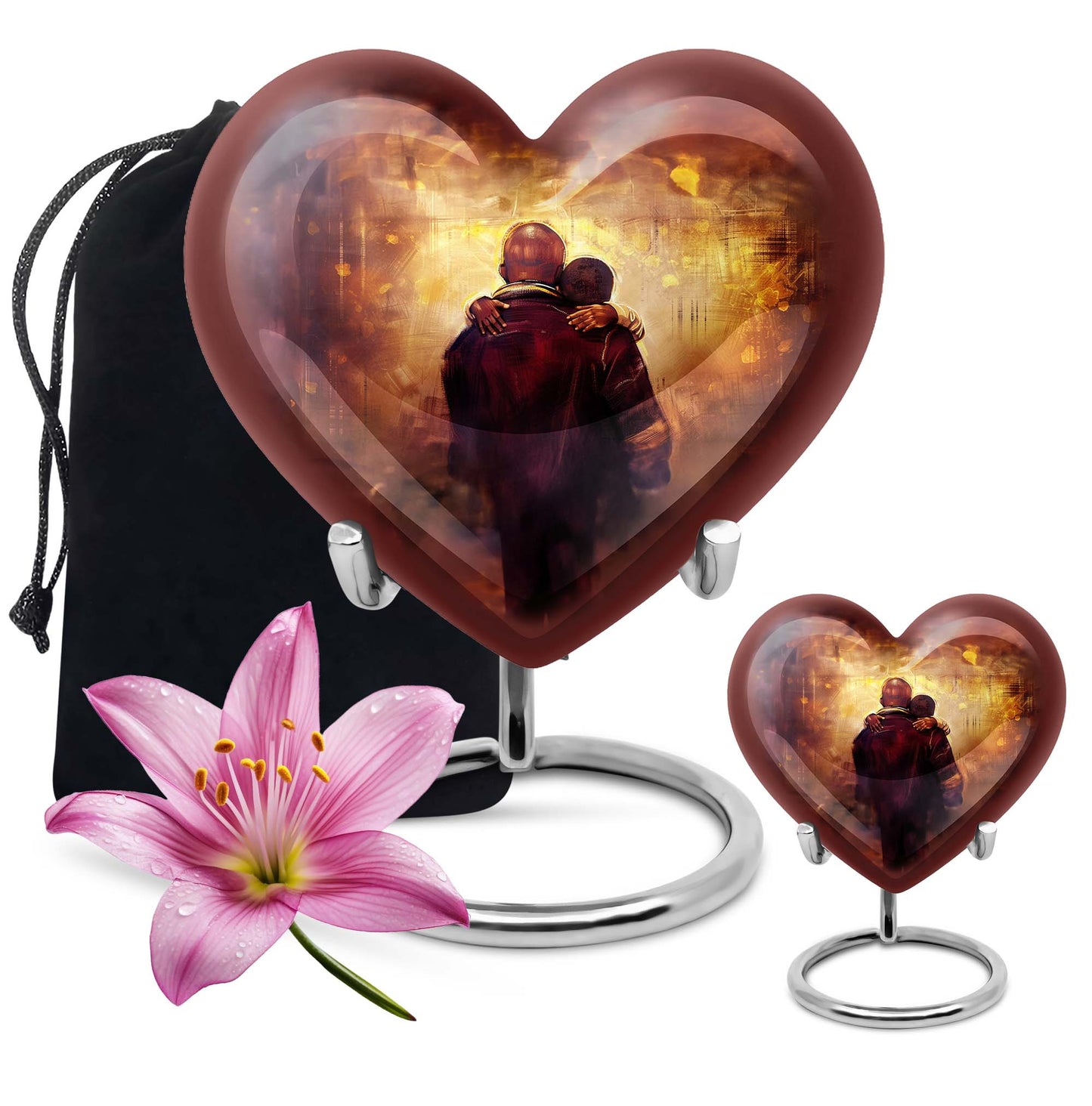 heart design father urn