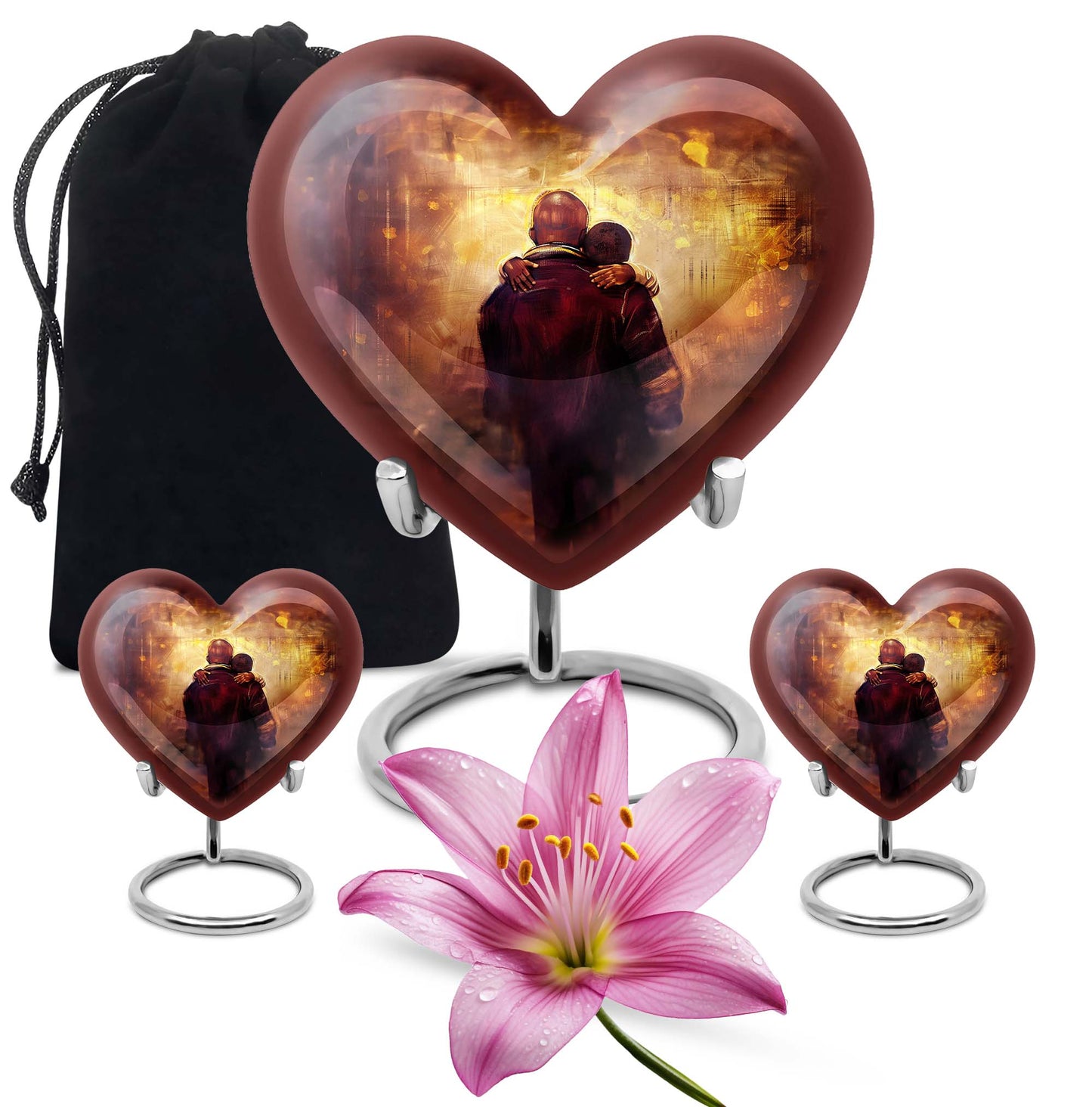 heart design father urn