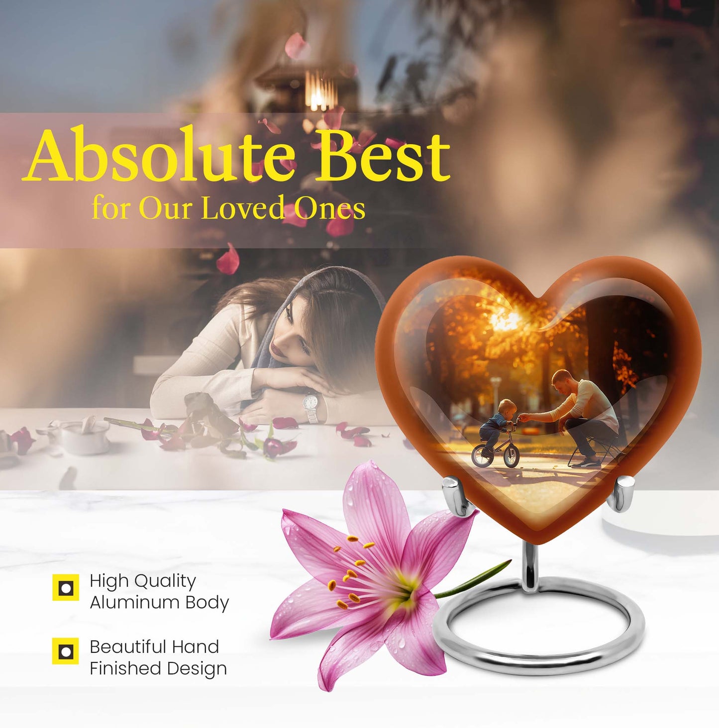 Unique father urn for ashes