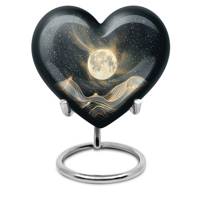 Lunar Urn, heart-shaped