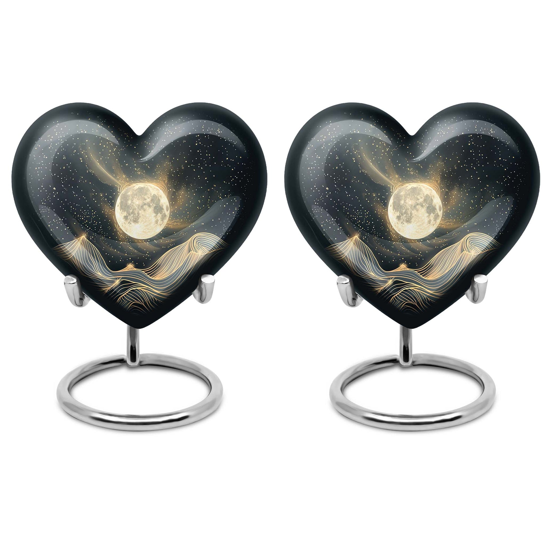 Lunar Urn, heart-shaped