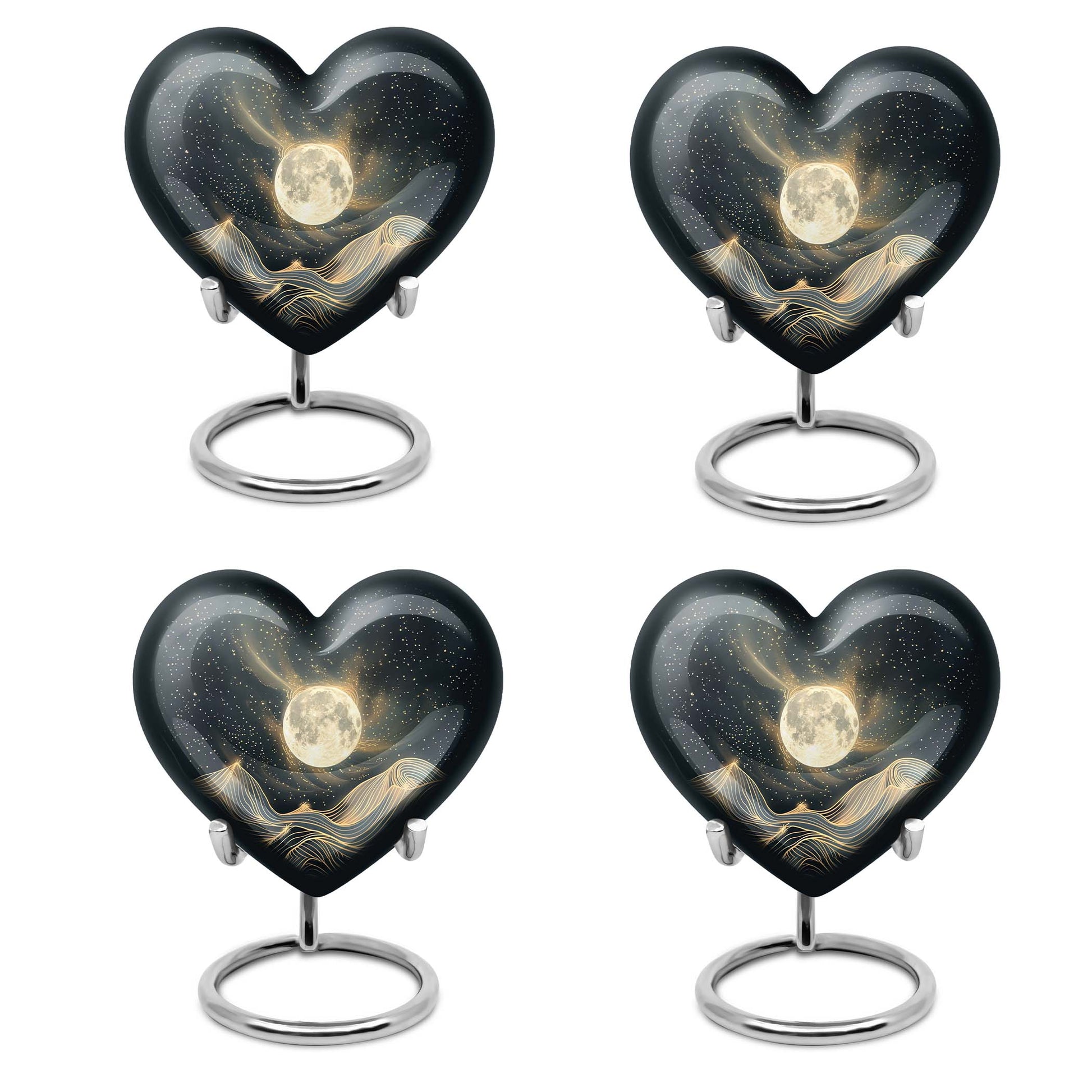 Lunar Urn, heart-shaped