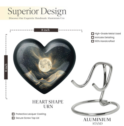 Lunar Urn, heart-shaped