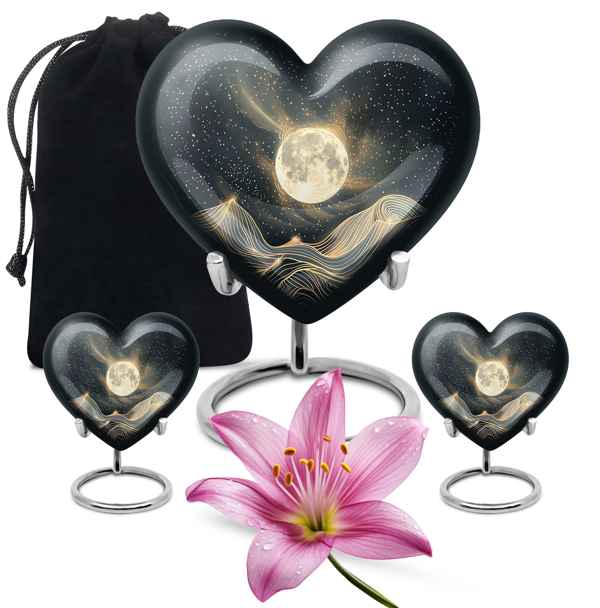 Lunar Urn, heart-shaped