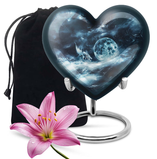 Lunar Urn, heart-shaped