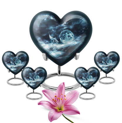 Lunar Urn, heart-shaped