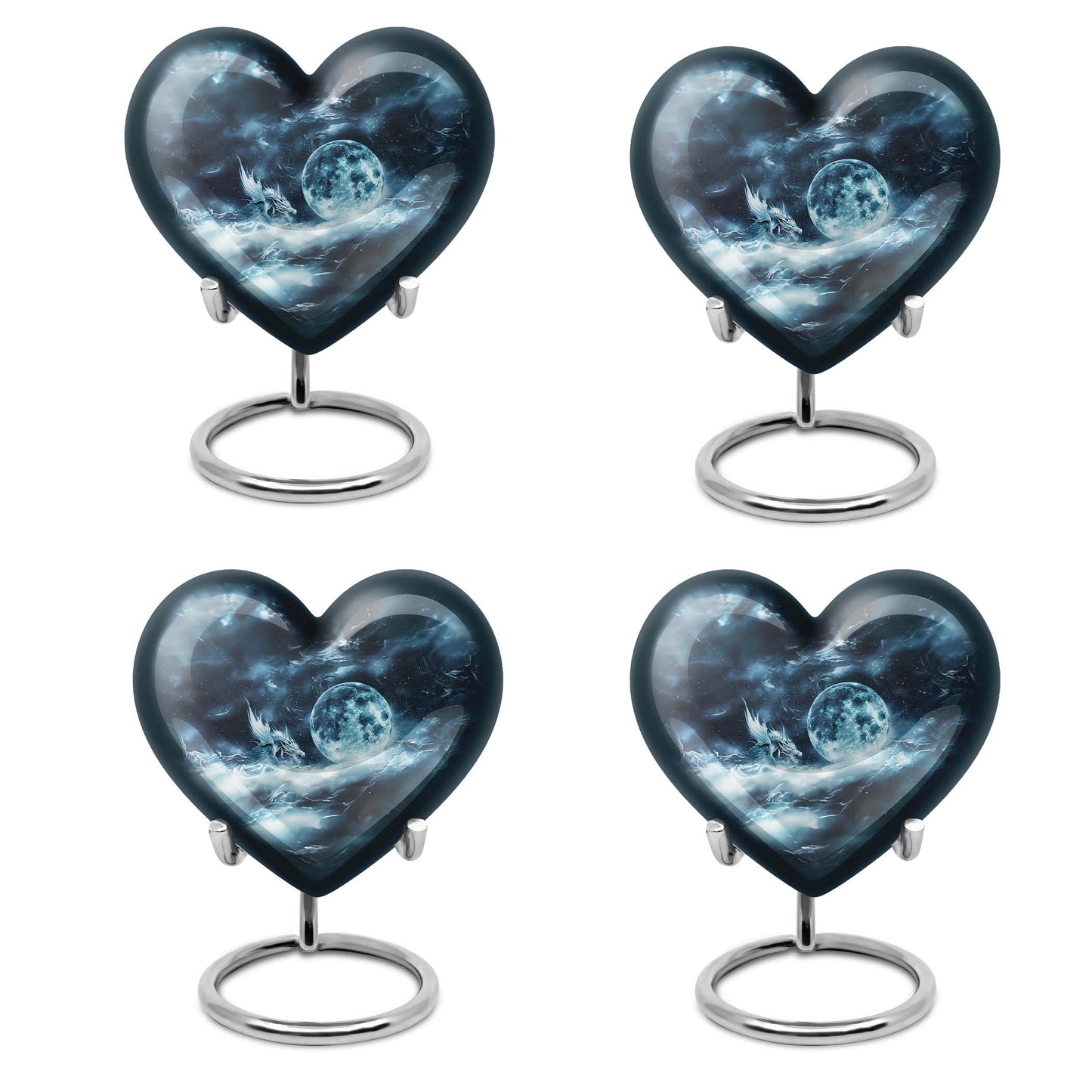 Lunar Urn, heart-shaped