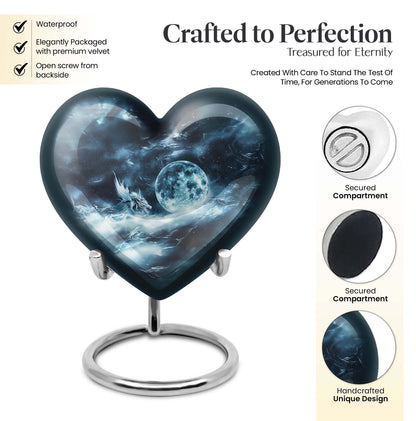 Lunar Urn, heart-shaped