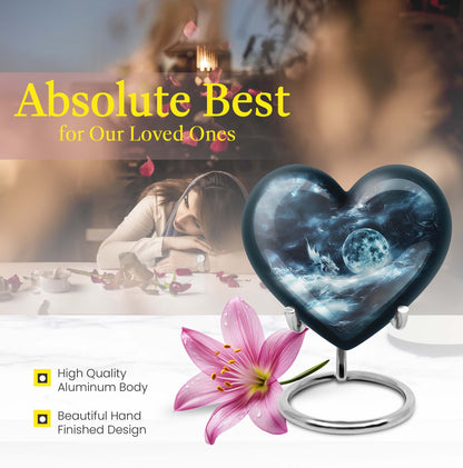 Lunar Urn, heart-shaped