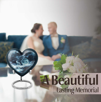 Lunar Urn, heart-shaped