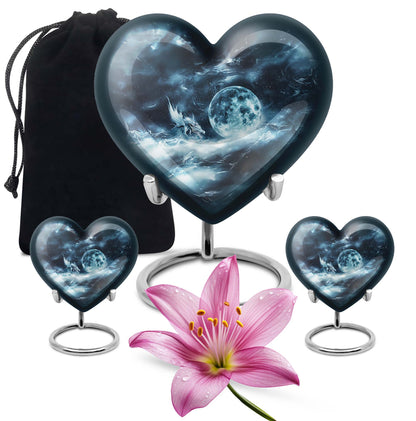 Lunar Urn, heart-shaped